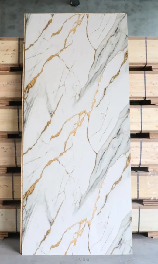 Segondè Briyan UV kouvwi PVC Marble Fèy